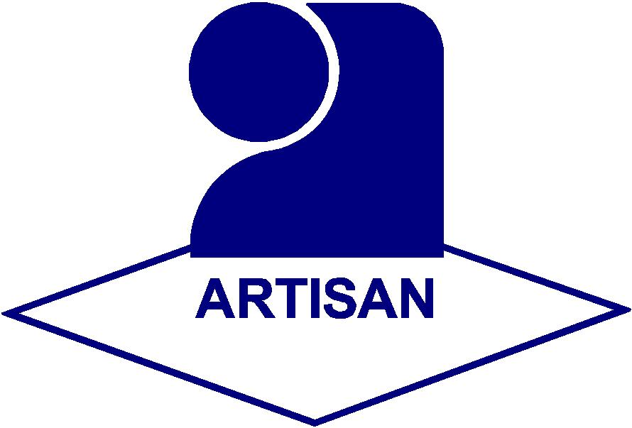 Logo artisan français bleu